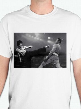 Bruce Lee vs Muhammad Ali tshirt shirt Unisex 100 percent cotton brand new